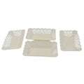 10033 Rectangle Plastic Dinner Plate Snacks  Breakfast Restaurant Serving Trays Home School Coffee Hotel Kitchen Office (8 Pcs Set) - Shop Gharse