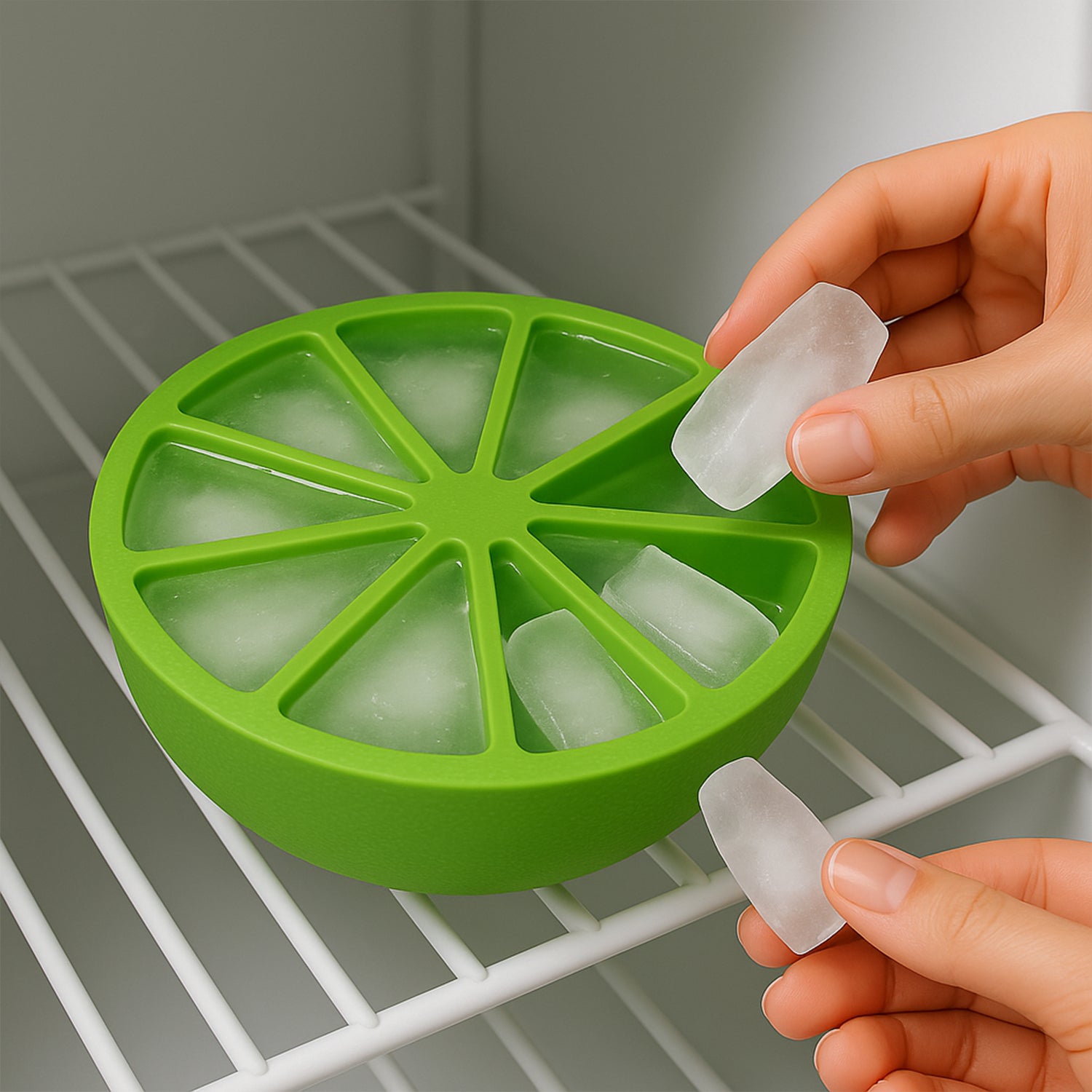 Lemon Shape Flexible Silicone Ice Cube Tray  8-slot Round Ice Mold (1 Pc) - Shop Gharse