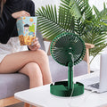 4642 Telescopic Electric Desktop Fan Height Adjustable Foldable  Portable For Travelcarry  Silent Table Top Personal Fan For Bedside Office Table (Battery Not Include) - Shop Gharse
