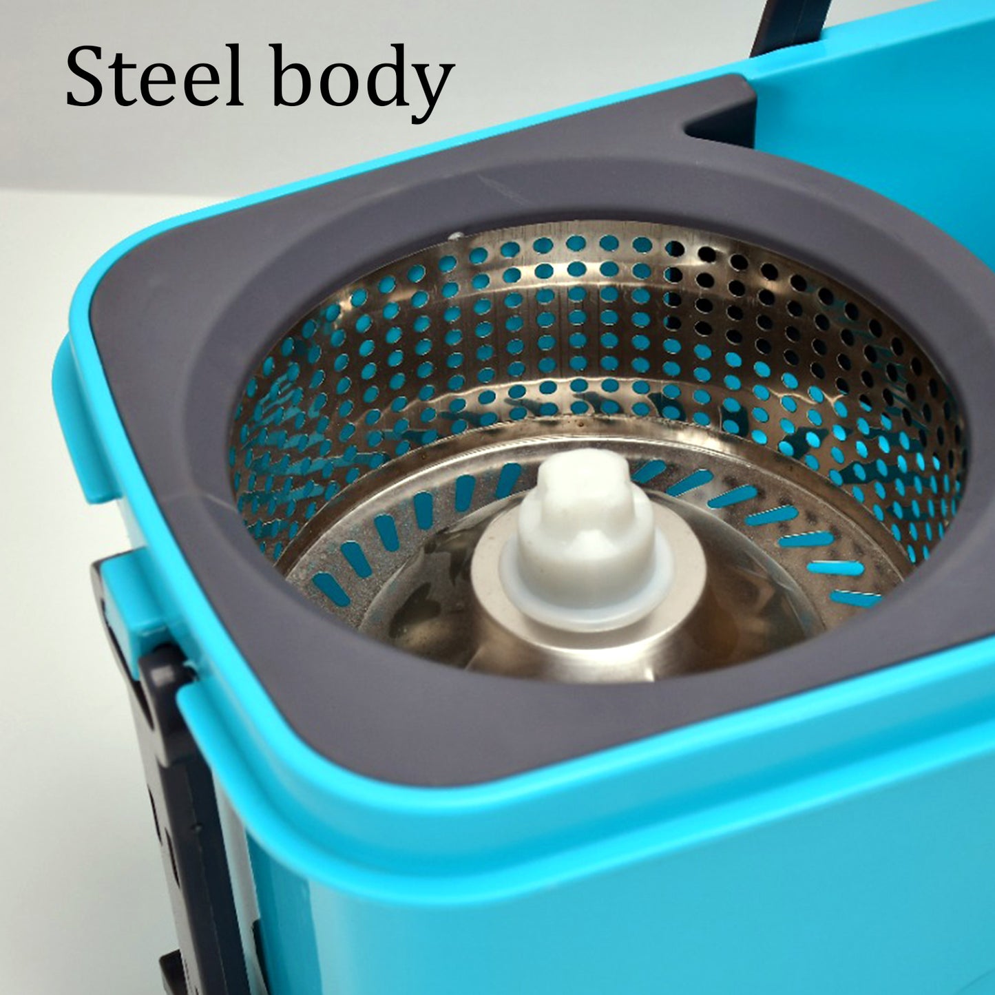 4027 Quick Spin Mop Plastic Spin Bucket Floor Cleaning Easy Wheels  Big Bucket Floor Cleaning Mop With Bucket - Shop Gharse
