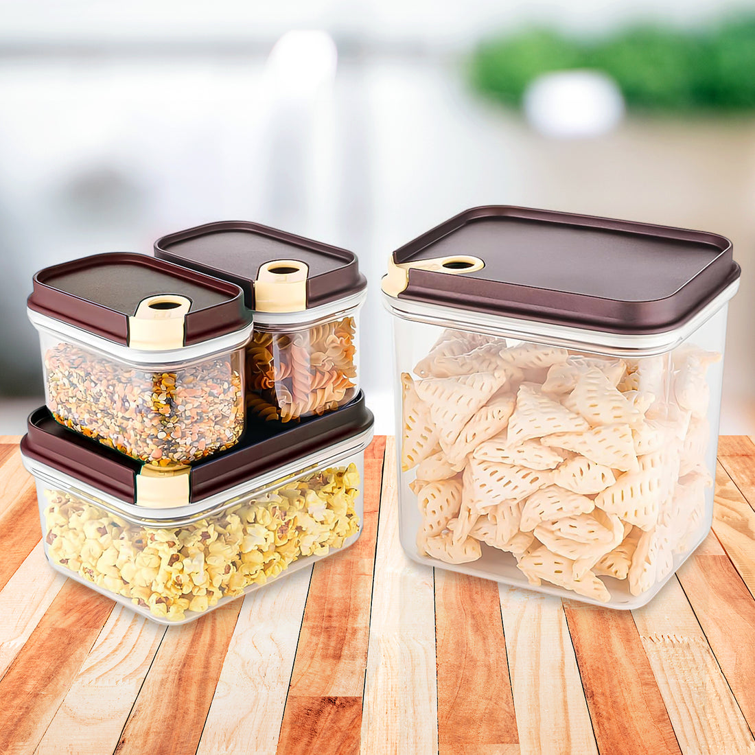 Ritu Push N Lock Airtight Food Storage Container Set (4 Pc) - Shop Gharse