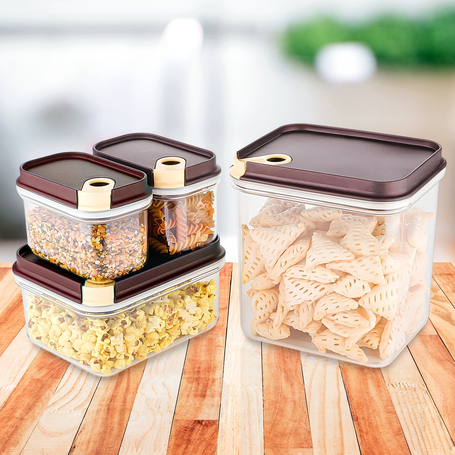 Ritu Push N Lock Airtight Food Storage Container Set (4 Pc) - Shop Gharse