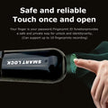 Small Usb Rechargeable Smart Fingerprint Padlock For Locker - Shop Gharse