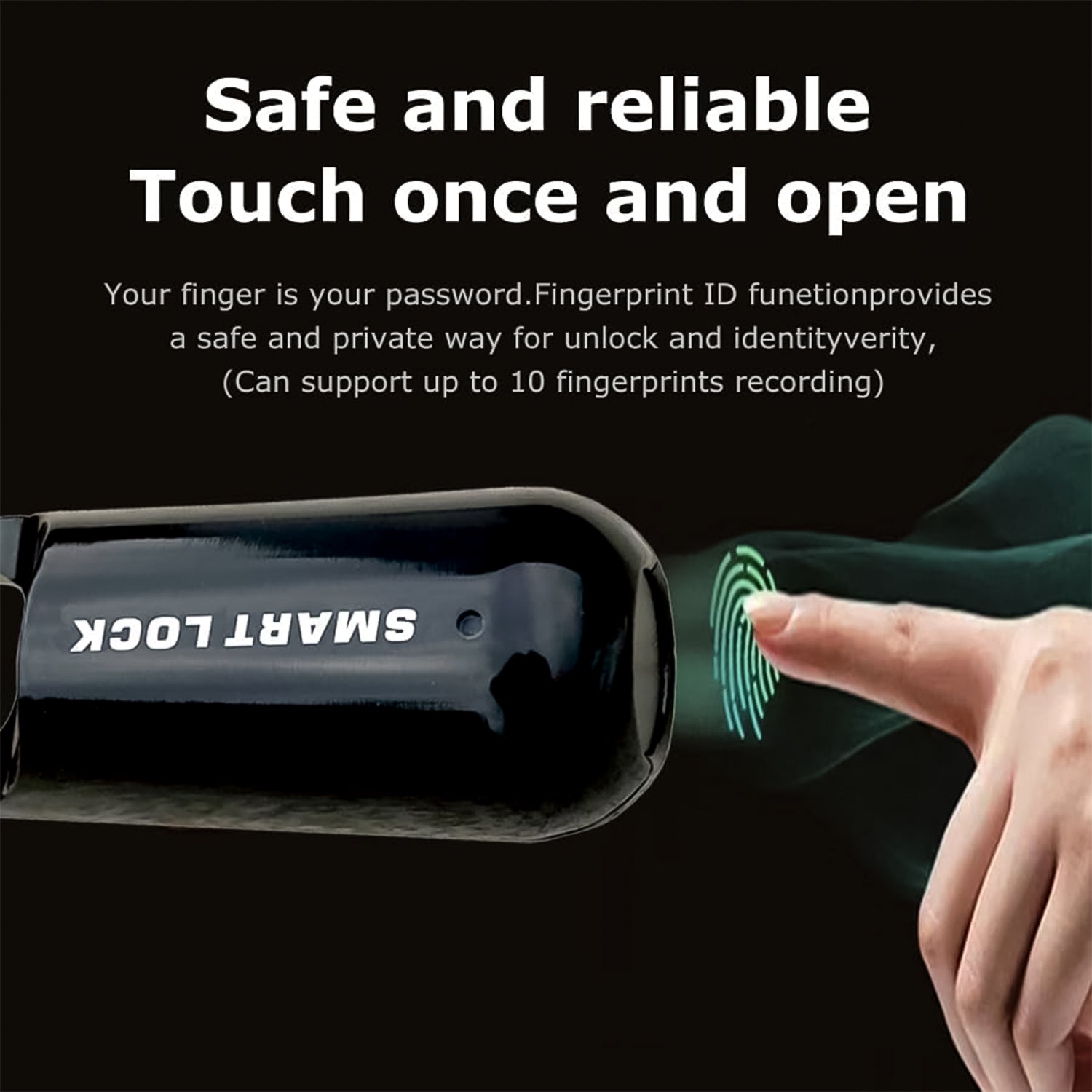 Small Usb Rechargeable Smart Fingerprint Padlock For Locker - Shop Gharse