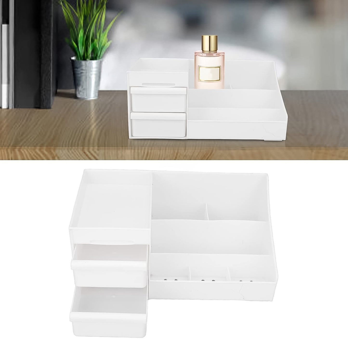 Large Capacity Desktop Cosmetic Storage Box (1 Pc  Mix Color) - Shop Gharse