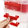 3-layer Multi-purpose Transparent Plastic Storage Carry Box With Handle - Shop Gharse