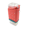12555 Portable Cute Water Bottle For Kids Unique Ice Cream Shape Water Cup Popsicle Shaped Plastic Kettle With Straw Adjustable Shoulder Strap Bpa Free Leakproof (300 Ml) - Shop Gharse