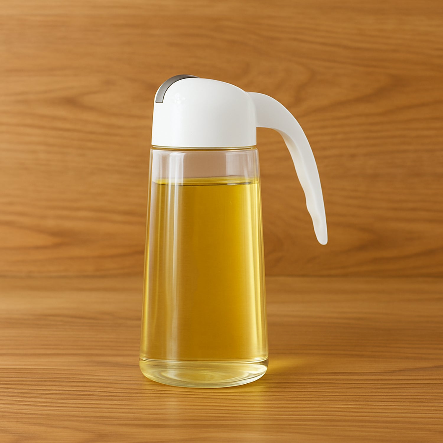 Kitchen Glass Oil Bottle Dispenser Automatic Opening Closing Home Bottles For Oil And Vinegar Honey Olive Oil Container (630ml) - Shop Gharse