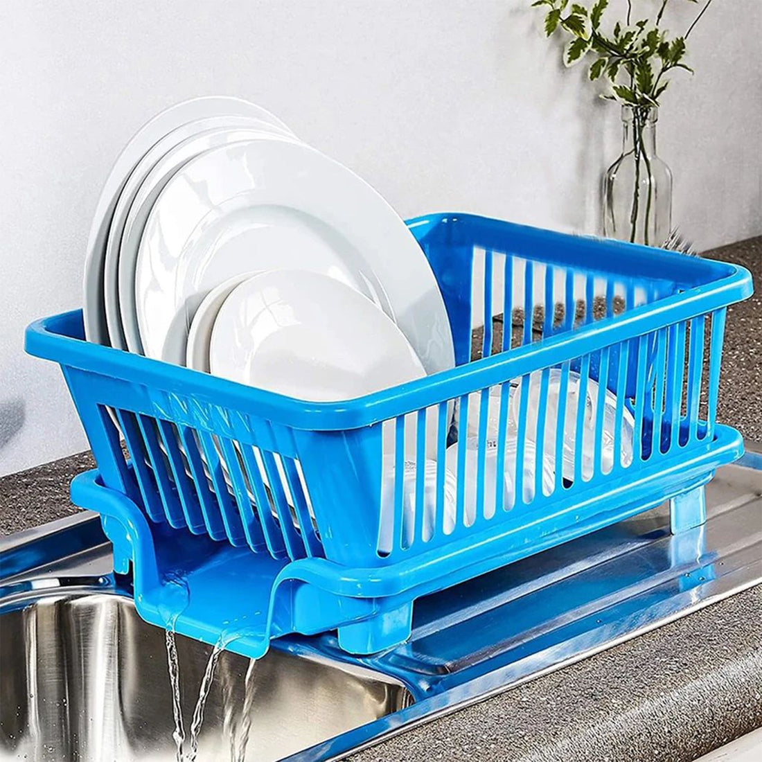 0658 Plastic Sink Dish Drainer Drying Rack (With Brown Box) - Shop Gharse