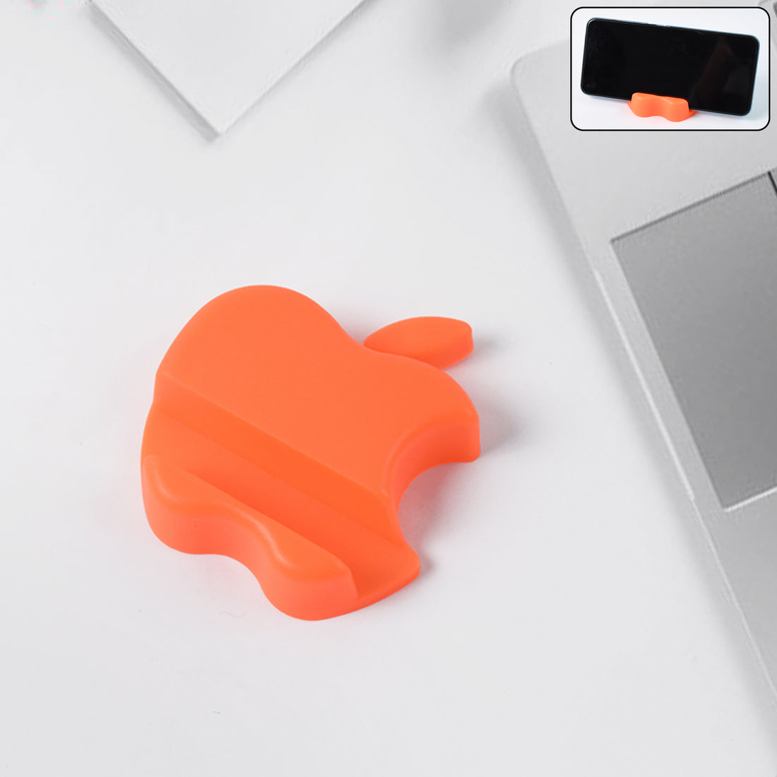 Apple-shaped Plastic Mobile Phone Holder (1 Pc  Mix Color) - Shop Gharse
