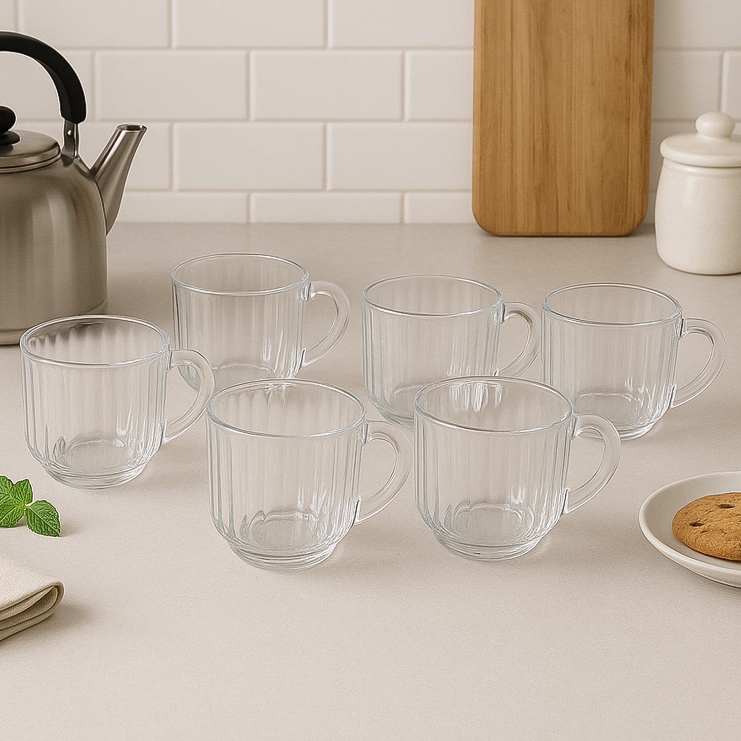 Unbreakable Transparent Plastic Tea Cups (Set Of 6 Pc) - Shop Gharse