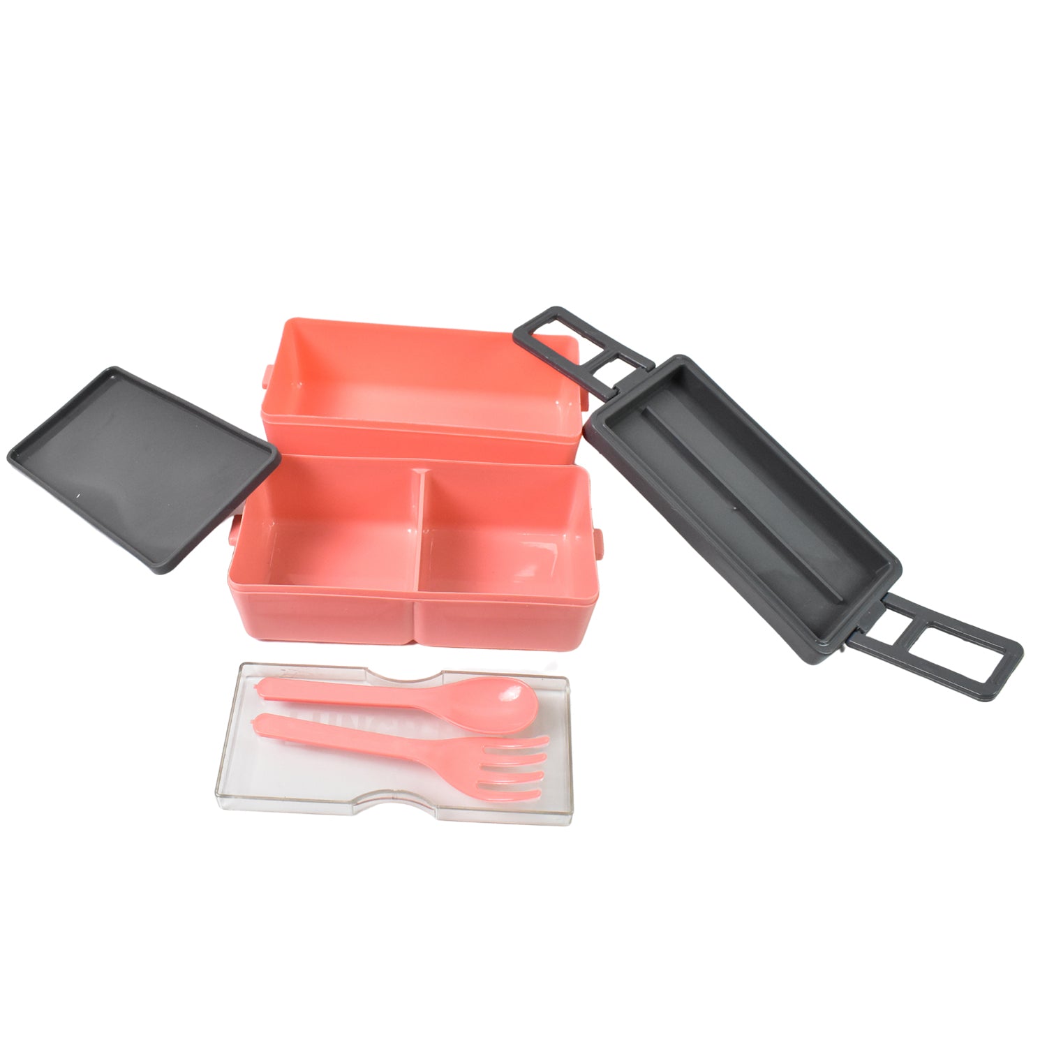 Plastic 3 Layer Leak Proof 3 Compartment Lunch Box For Office  (1 Pc) - Shop Gharse
