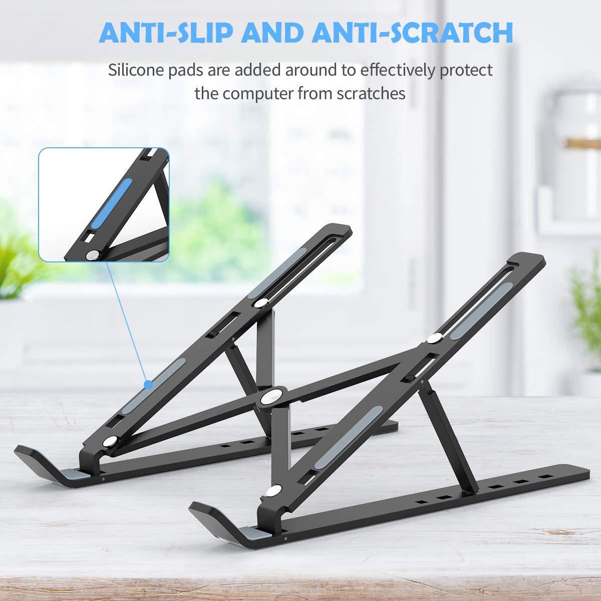 1320 Adjustable Laptop Stand Holder With Built-in Foldable Legs And High Quality Fibre - Shop Gharse