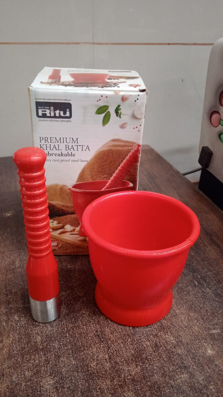 Ritu Heavy Duty Unbreakable Plastic Khal Batta Set (2 Pcs Set) - Shop Gharse