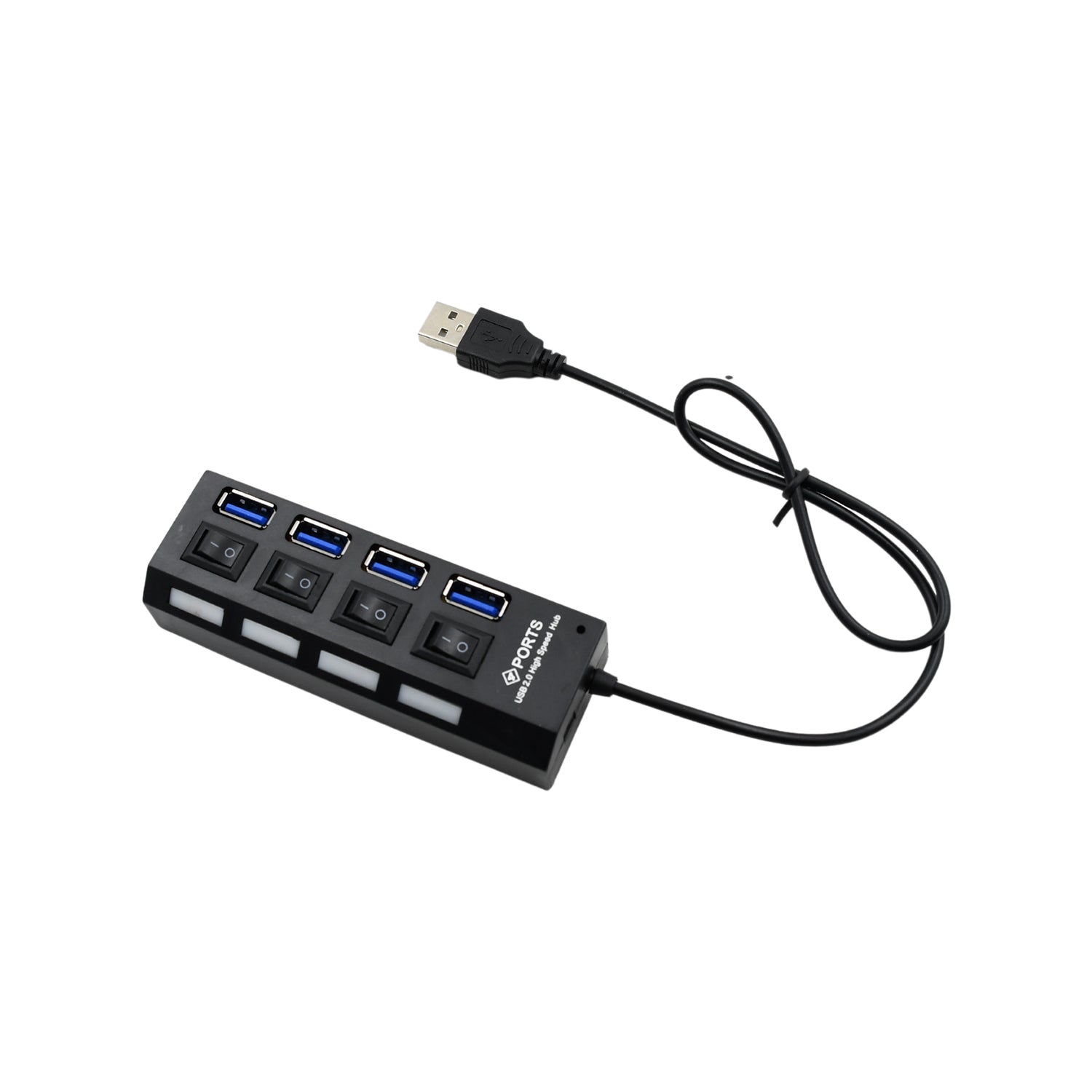 6995 4 Port Usb Hub Usb 2.0 Hub Splitter High Speed With Onoff Switch Multi Led Adapter Compatible With Tablet Laptop Computer Notebook - Shop Gharse