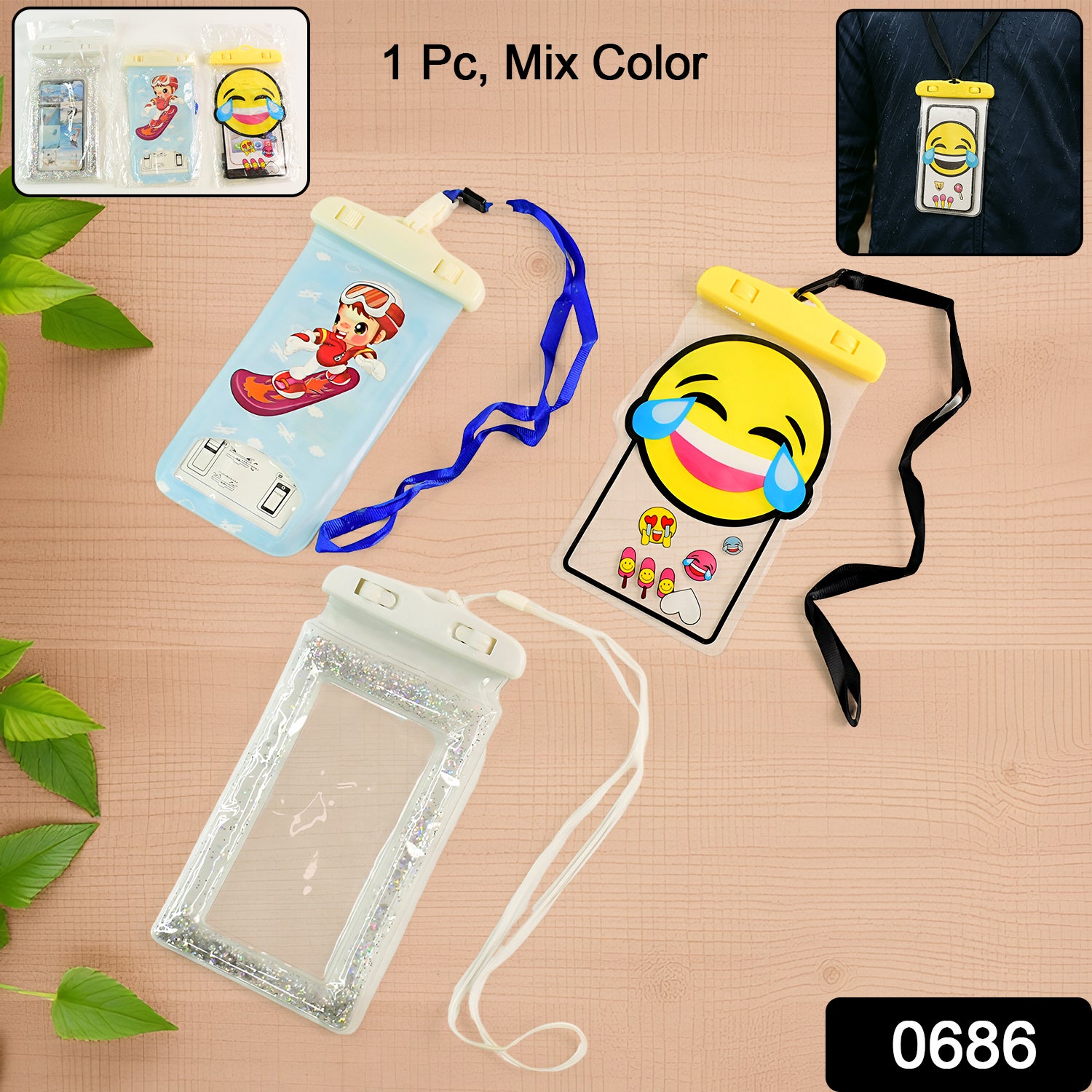 0686 Mix Color Waterproof Mobile Phone Case Waist Bag Waterproof Case Underwater Bag For Smartphone Iphone Swimming Rain Cover Camping For All Mobile - Shop Gharse