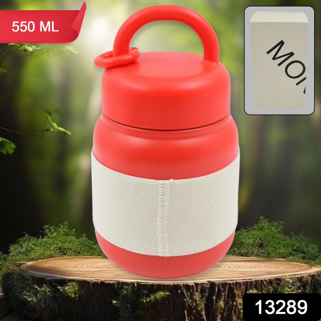 Stainless Steel Mug  Bottle Vacuum Insulated Cup With Handle  Rubber Grip (550 Ml) - Shop Gharse