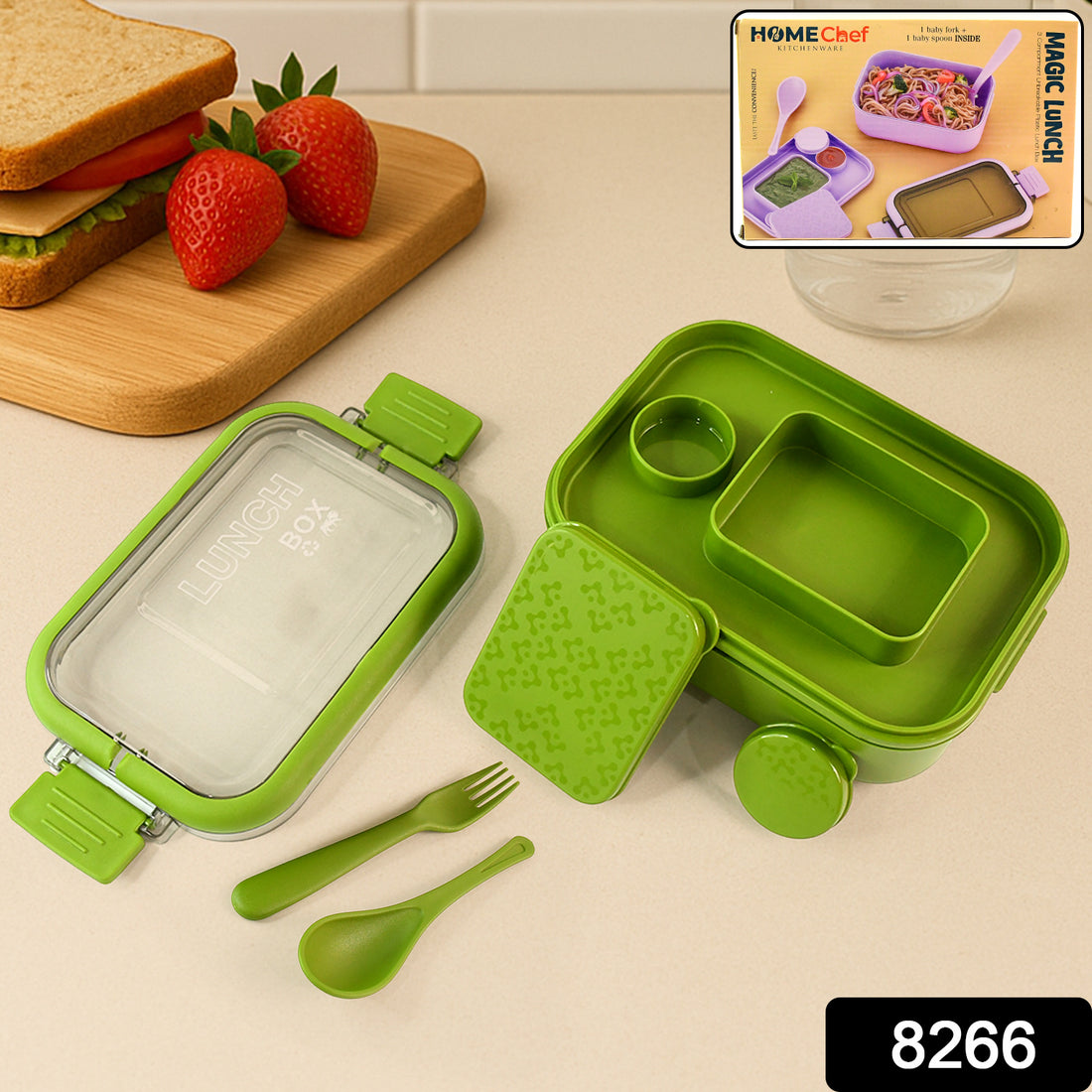 Magic Lunch Box With Leakproof Compartments (1 Pc) - Shop Gharse