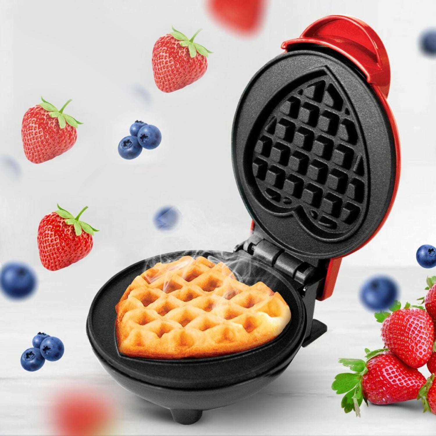 Mini Waffle Maker Machine Waffle Iron Home Appliances Kitchen Gift Easy To Clean On-stick Surfaces Perfect Breakfast Dessert Sandwich Pan Cakes Paninis  Other Snacks Machine - Shop Gharse
