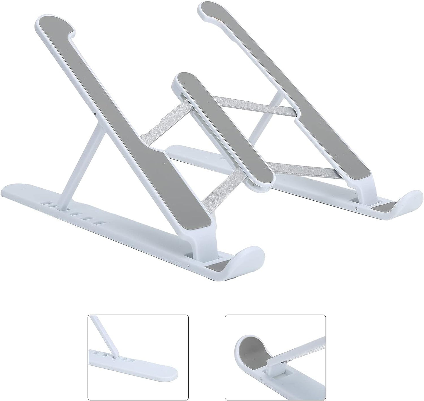 7240 Adjustable Laptop Stand Holder With Built-in Foldable Legs And High Quality Fibre - Shop Gharse