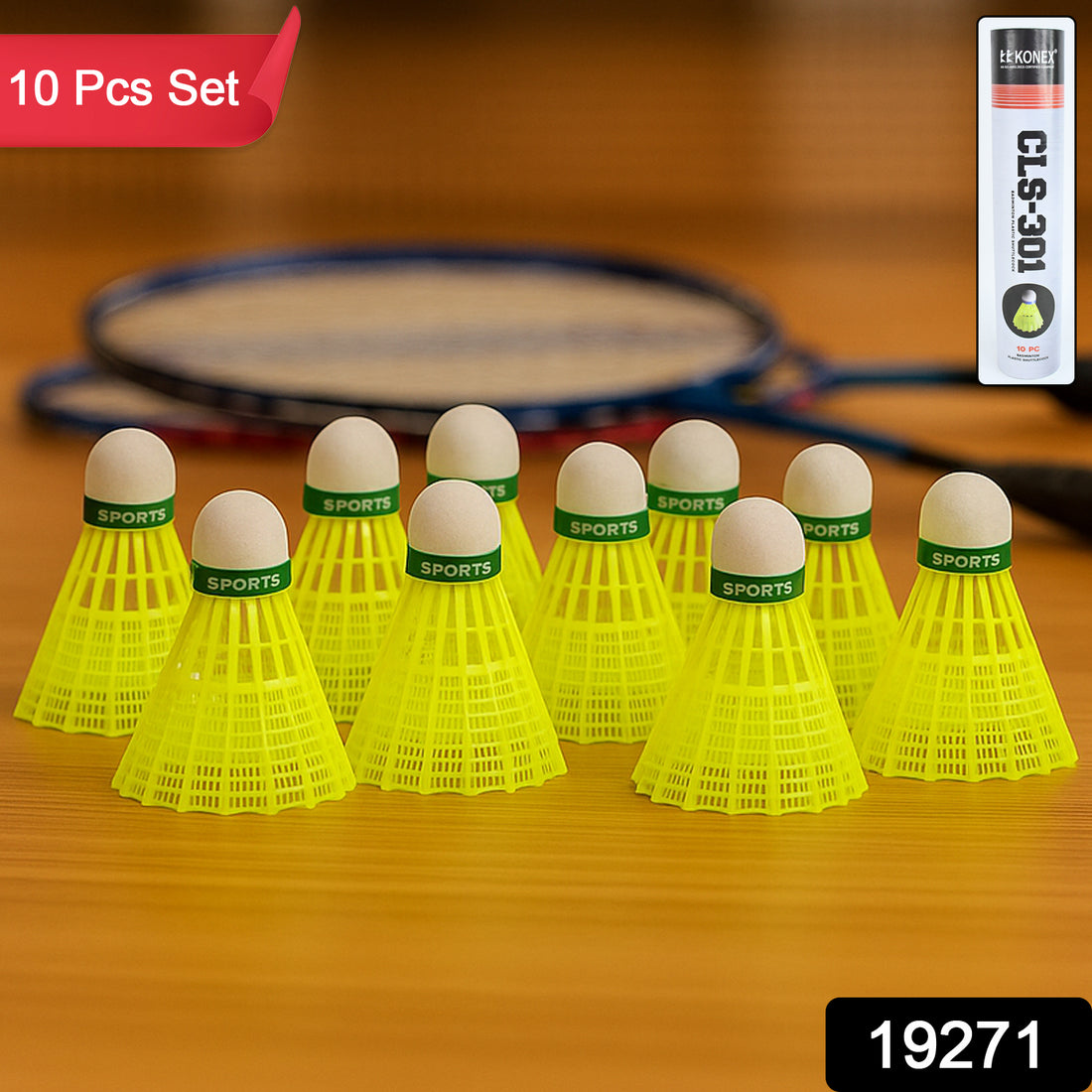 Premium Plastic Badminton Shuttlecock Set (10 Pcs) - Shop Gharse