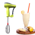 0703 Power Free Manual Hand Blender With Stainless Steel Blades Milk Lassi Maker Egg Beater Mixer Rawai - Shop Gharse