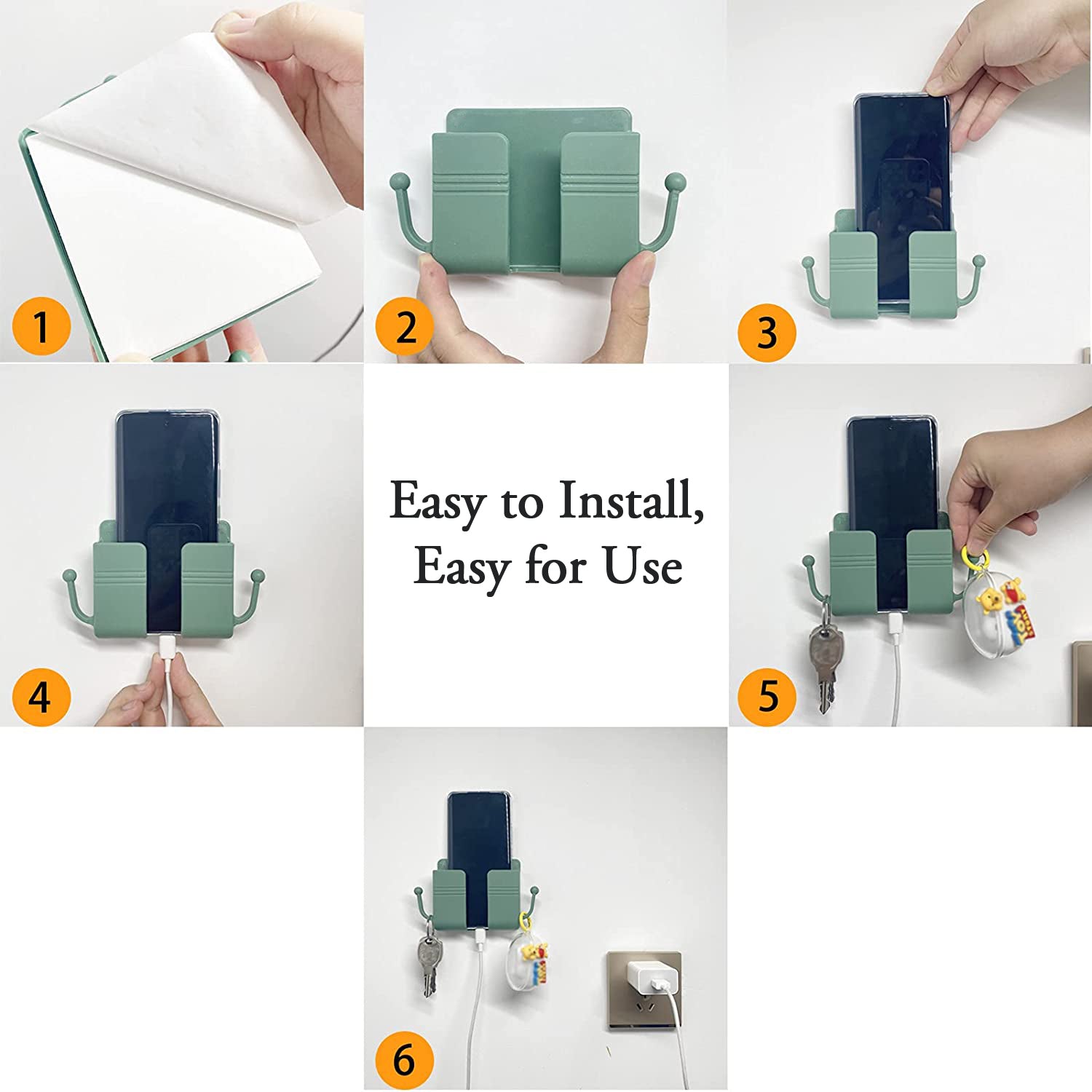 6201 1 Pc Wallmount Mobile Stand With Hook Design Used In All Kinds Of Places Including Household And Many More As A Hanging Support For Cloths And Stuffs Purposes. - Shop Gharse