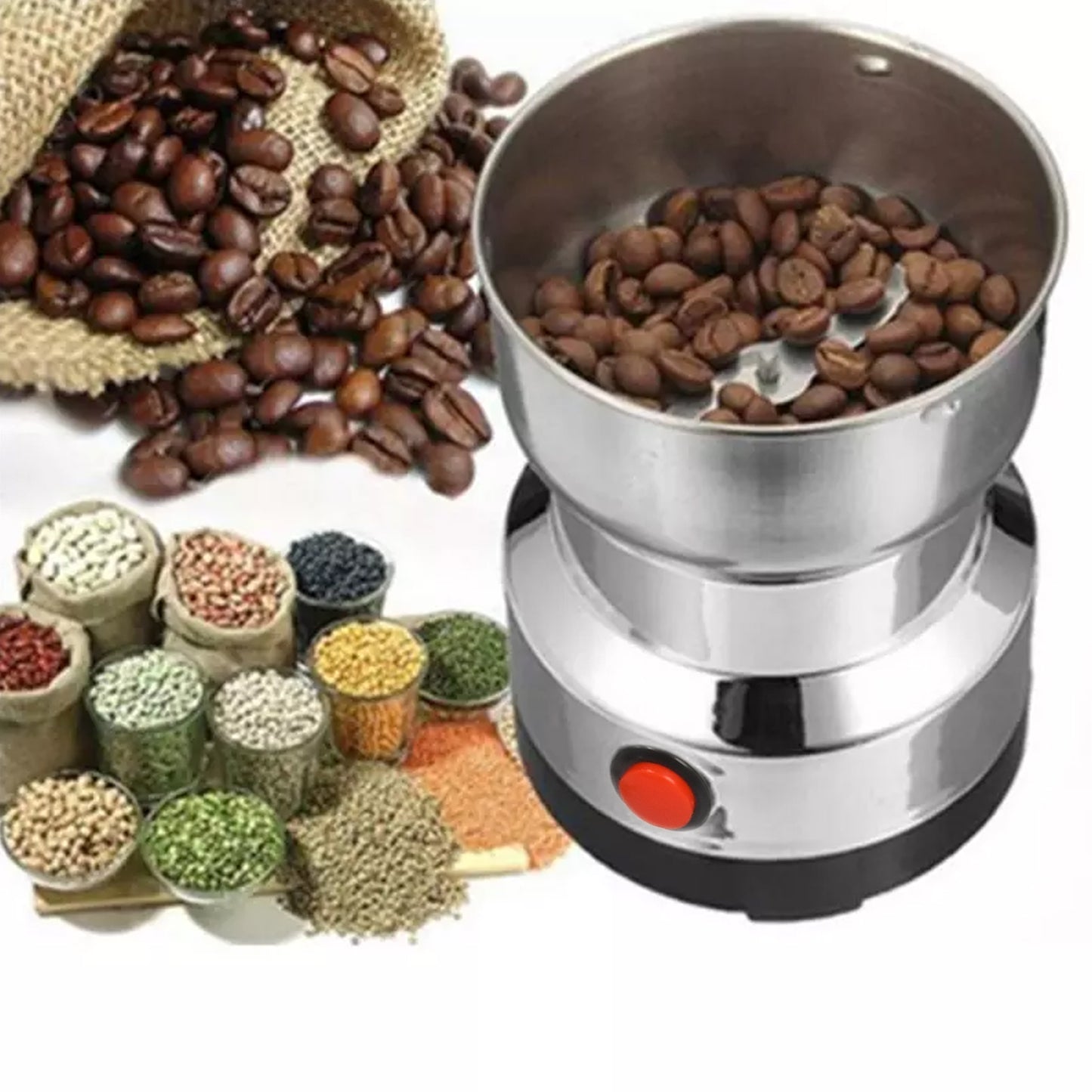 2898 Multifunction Grinder Machine Electric Cereals Grain Mill Spice Herbs Grinding Machine Tool Stainless Steel Electric Coffee Bean For Home - Shop Gharse