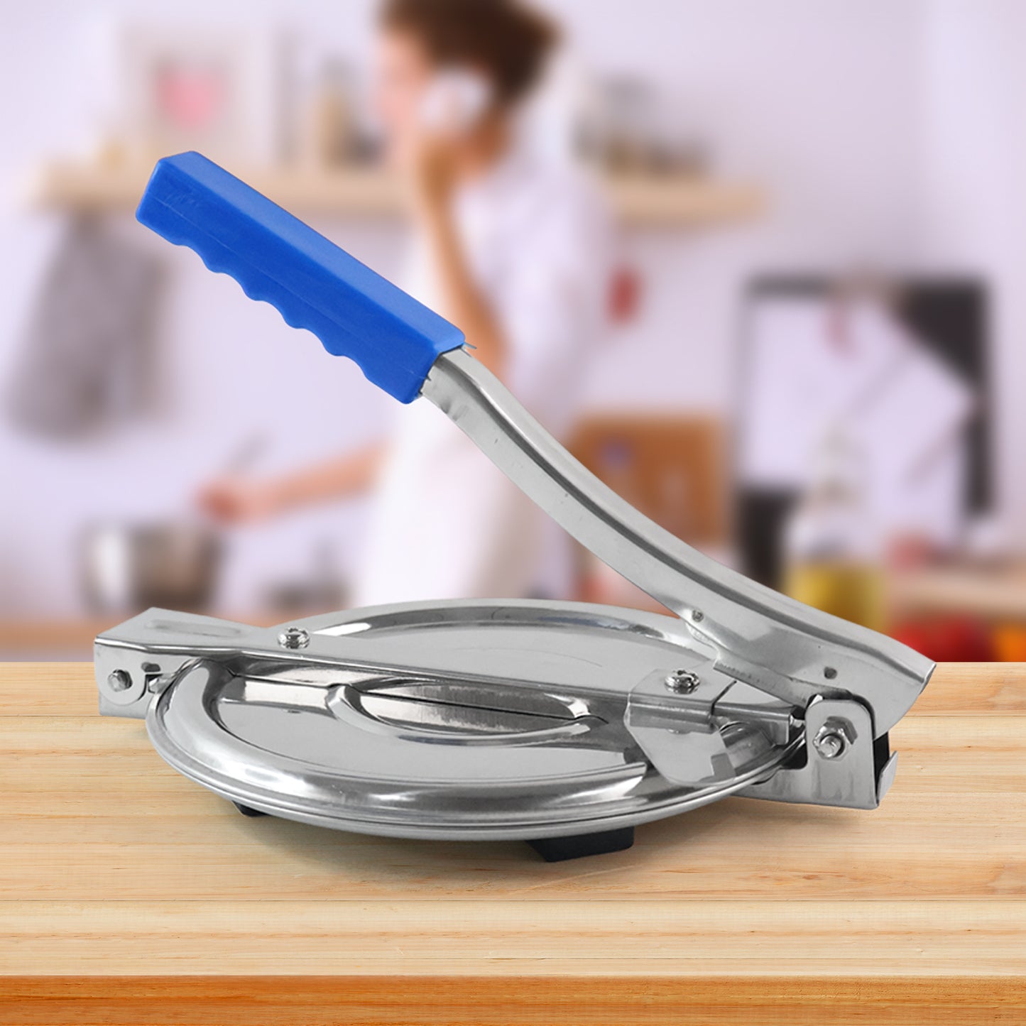 7149a Puri Press Maker - Stainless Steel Puri Maker Press Machine - Roti Chapati Presser For Home - Papad-khakhra- Puri Maker Press Machine With Handle Manual Puri Maker (Medium) - Shop Gharse