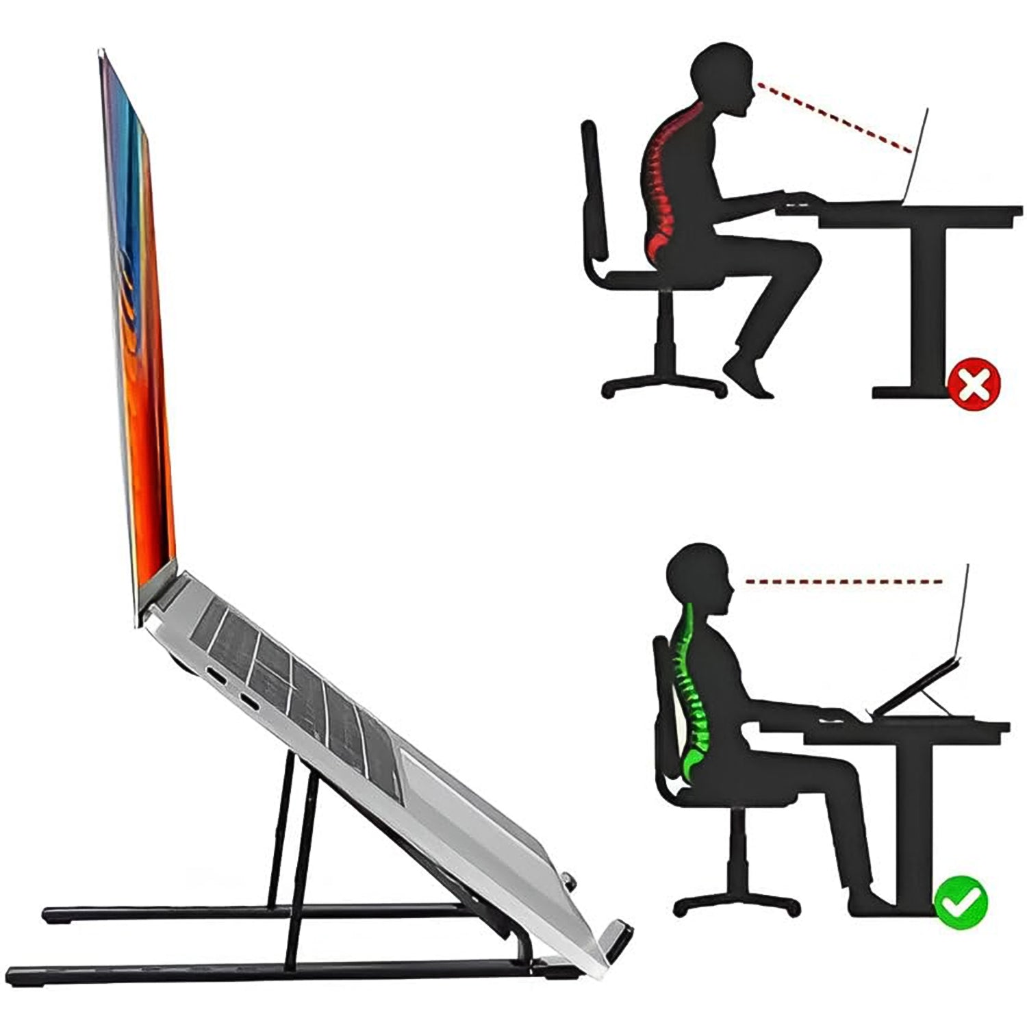 Home Foldable Height Adjustable Laptop Stand (1 Pc) - Shop Gharse