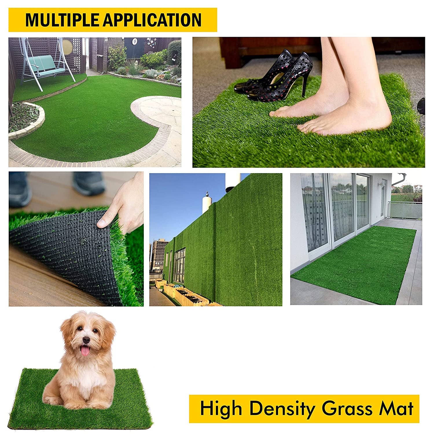 0612 Artificial Grass For Balcony Or Doormat Soft And Durable Plastic Turf Carpet 58x38cm - Shop Gharse