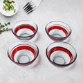 Healthy Choice Set Of 4pc Ceramic Cup And 4pc Glass Bowl With Plastic Plate (9 Pcs Set) - Shop Gharse