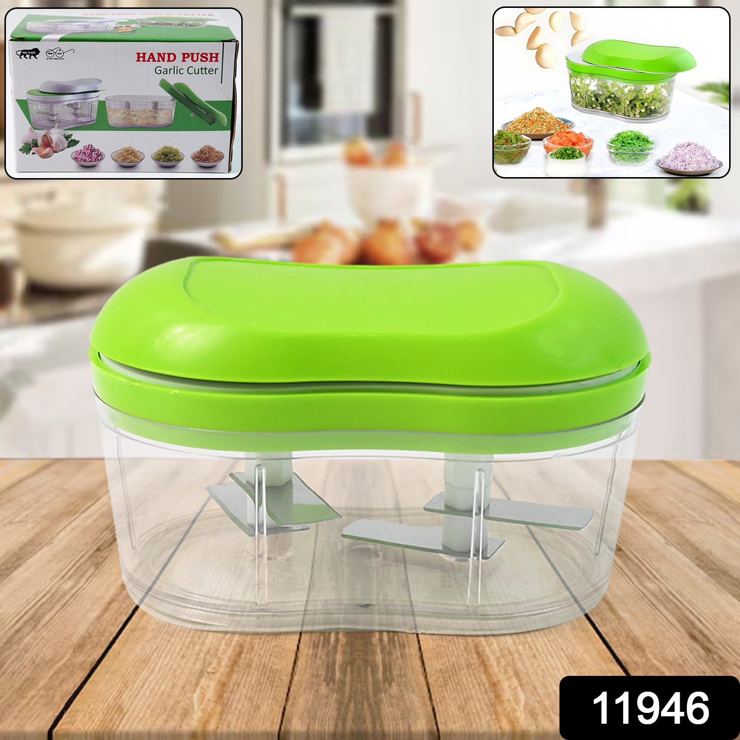 Manual Hand Push Garlic Cutter  Vegetable Chopper (1 Pc) - Shop Gharse