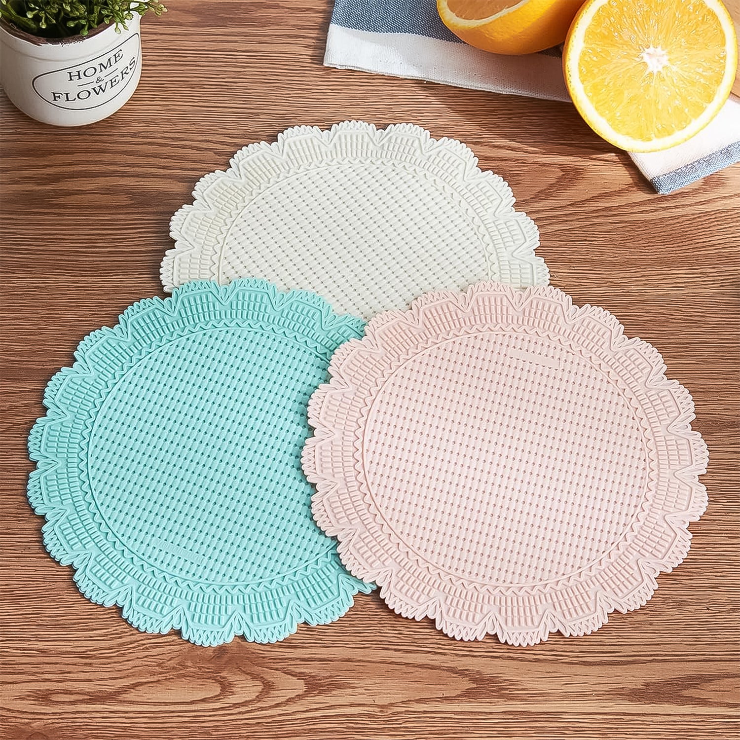 Silicone Round Heat Resistant Mat (2 Pc Set) - Shop Gharse