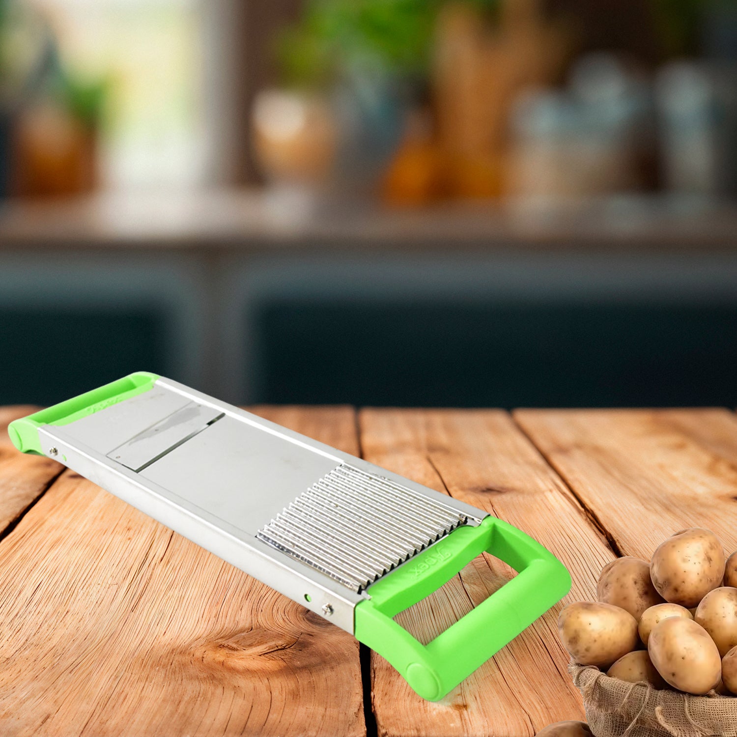 Apex Stainless Steel Vegetable Slicer (2-in-1) - Shop Gharse