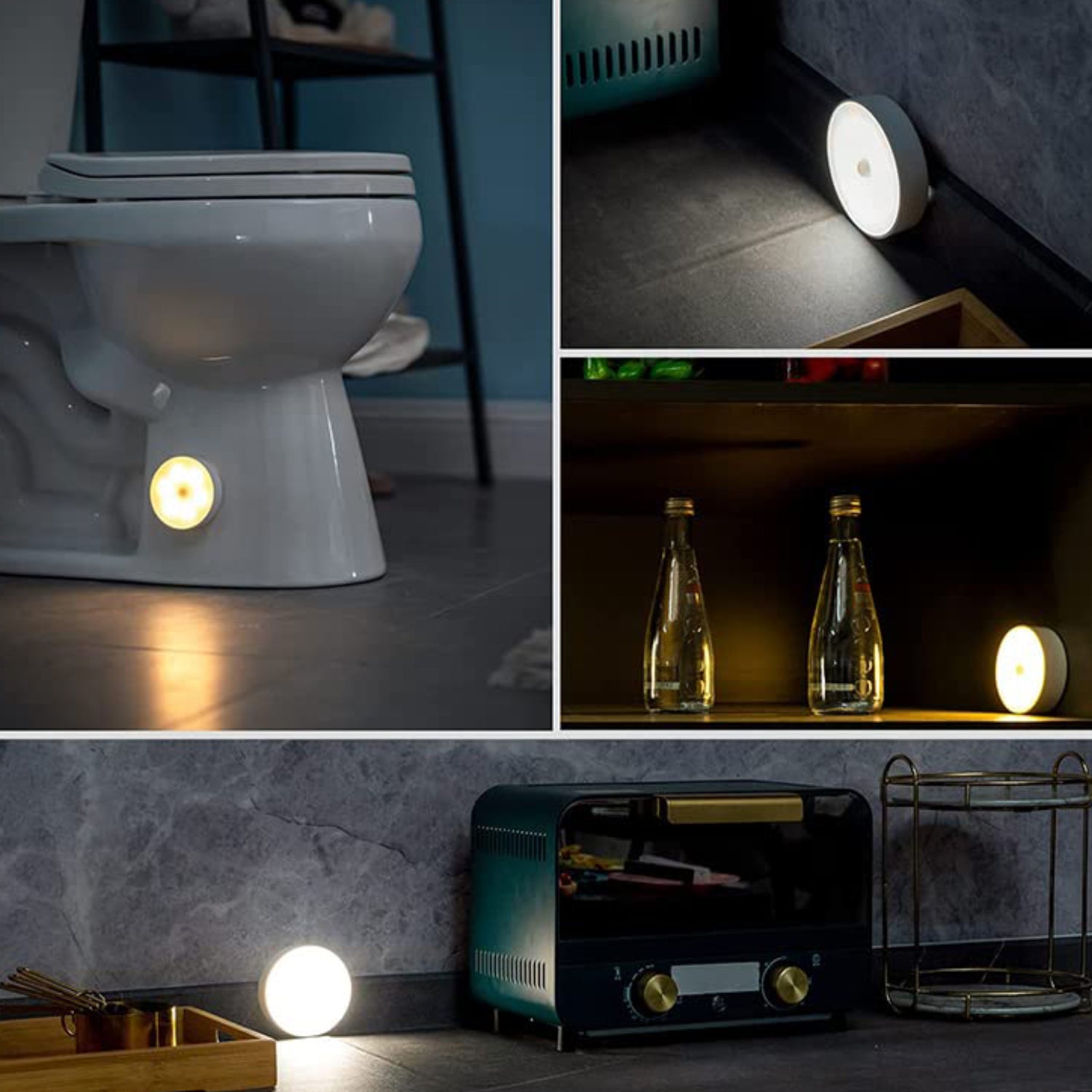 Round Shape 8 Led Motion Sensor Induction Led Light - Shop Gharse