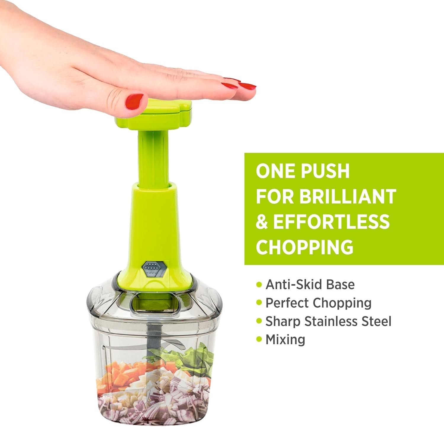 2in1 Press Vegetable Choppers For Kitchen (1100 Ml) - Shop Gharse