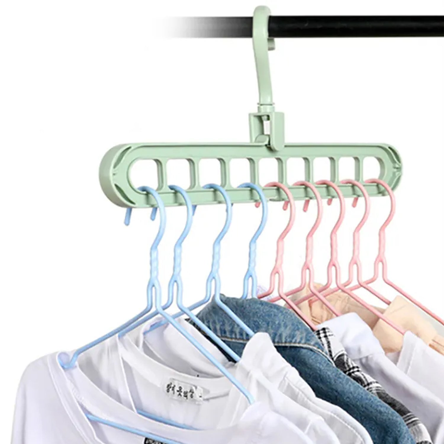 0238a Hole Plastic Hanger Hanging Hook Indoor Wardrobe Clothes Organization Storage Balcony Windowsill Suit Racks - Shop Gharse