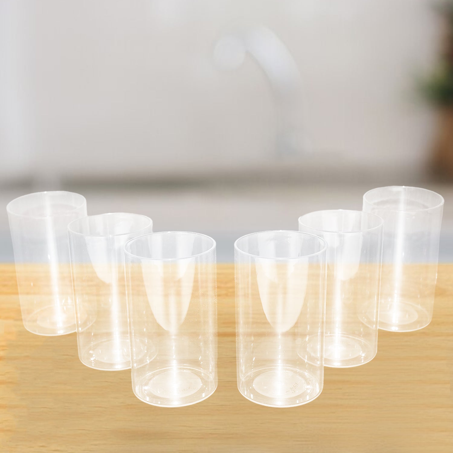 Apex Everyday Plastic Glass Set  6 Pieces Lightweight  Unbreakable - Shop Gharse