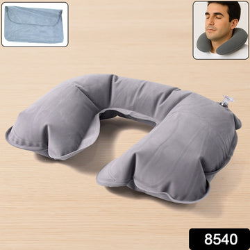 8540 Inflatable  Foldable Pillow U Shape Air Cushion Travel Pillow Travel Business Trip Neck Pillow For Long Trips Ideal For Men  Women Portable And Perfect For Backpacking Car Camping And Even Airplane Travel - Shop Gharse