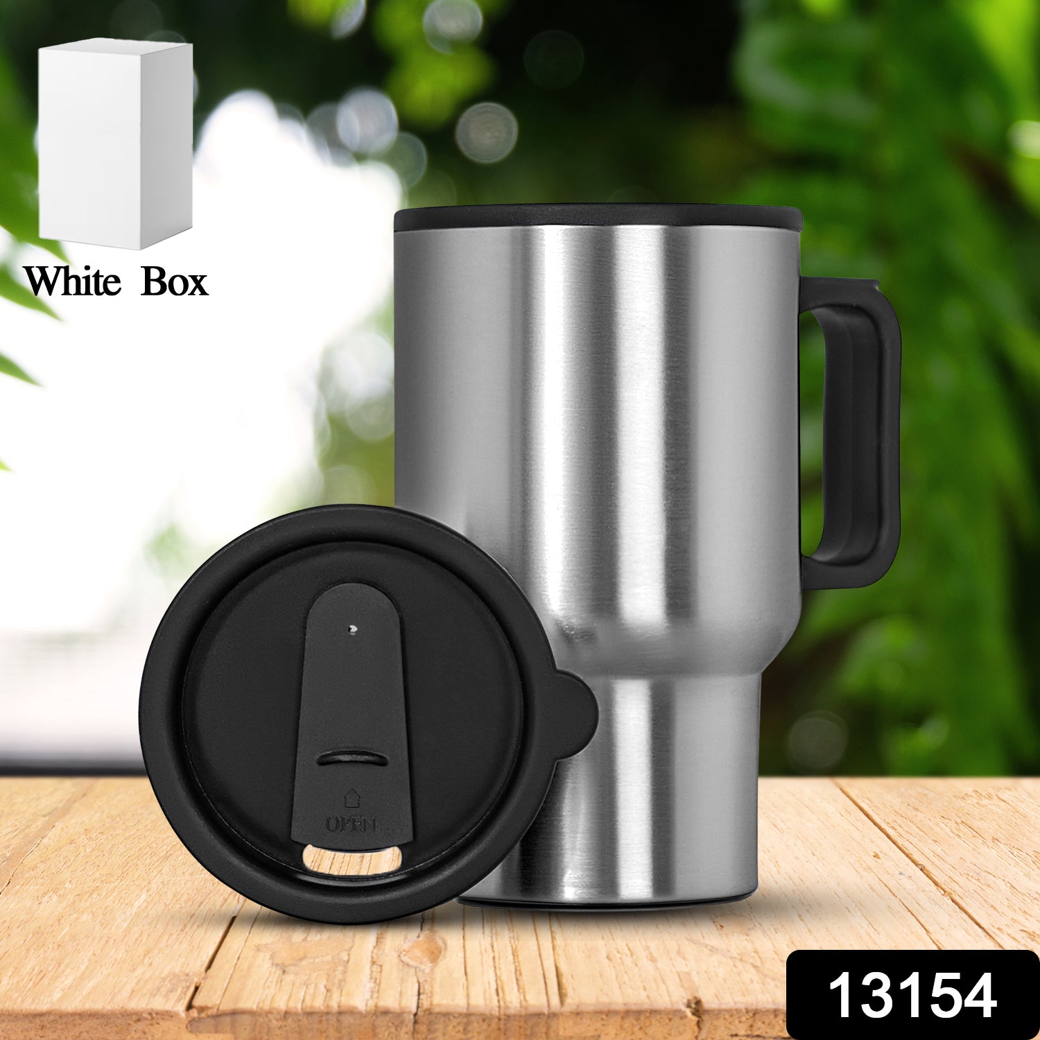 Stainless Steel Vacuum Glass Insulated Glass Coffee Cups (With Lid  Handle  1 Pc) - Shop Gharse
