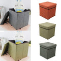 4986 Living Room Cube Shape Sitting Stool With Storage Box. Foldable Storage Bins Multipurpose Clothes Books And Toys Organizer With Cushion Seat - Shop Gharse