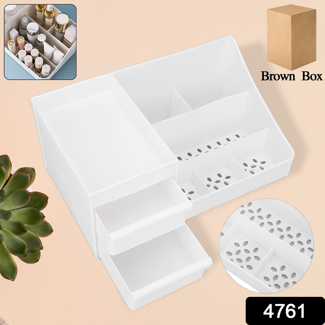 Large Capacity Desktop Cosmetic Storage Box (1 Pc  Mix Color) - Shop Gharse