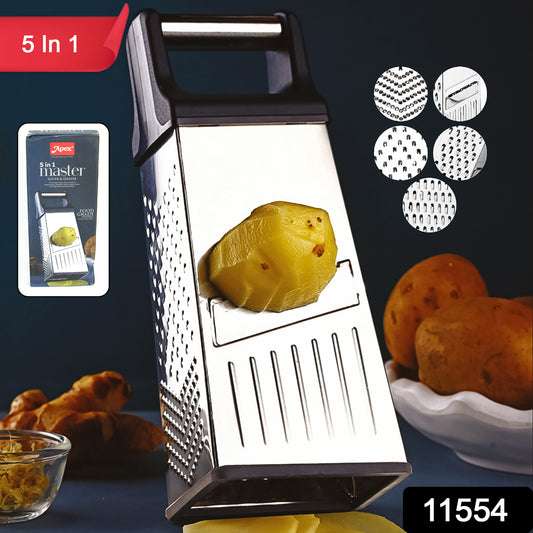 Apex 5-in-1 Master Stainless Steel Multipurpose Slicer And Grater - Shop Gharse
