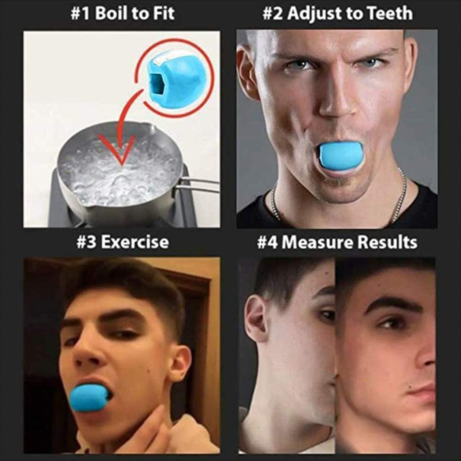 6101 V Cn Blue Jaw Exerciser Used To Gain Sharp And Chiselled Jawline Easily And Fast. - Shop Gharse
