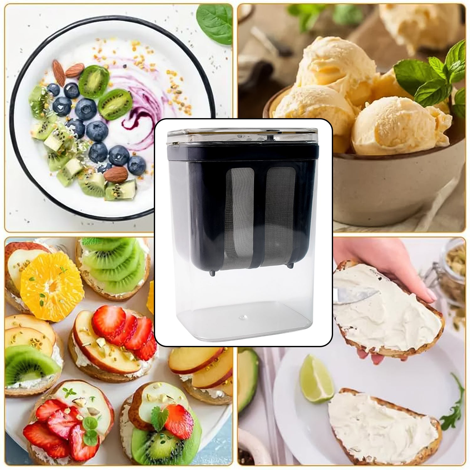 2 In 1 Multifunctional Yogurt Strainer With Storage Container  1100 Ml (1 Set) - Shop Gharse