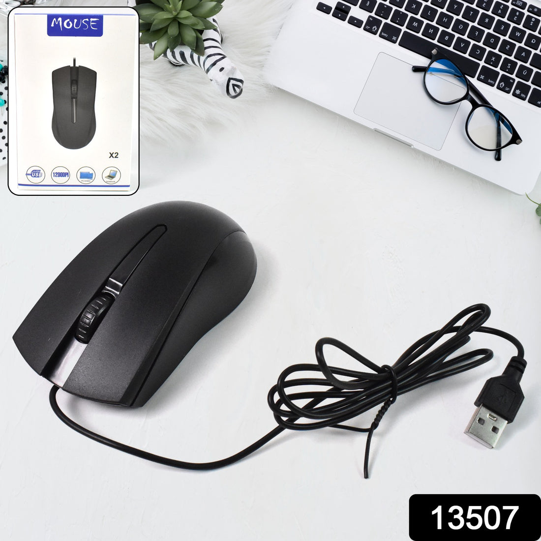 Computer  Laptop Wired Optical Mouse X2 (1 Pc) - Shop Gharse