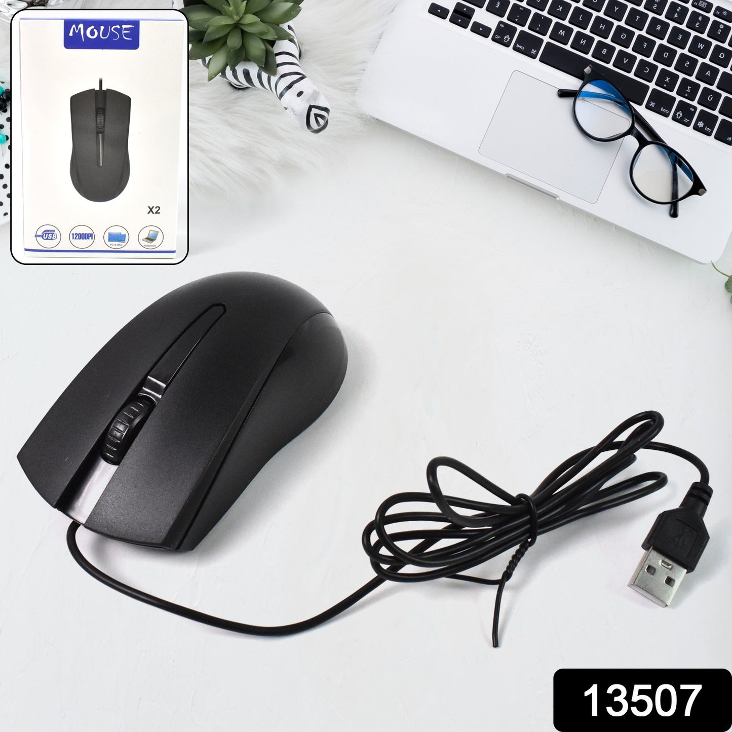 Computer  Laptop Wired Optical Mouse X2 (1 Pc) - Shop Gharse