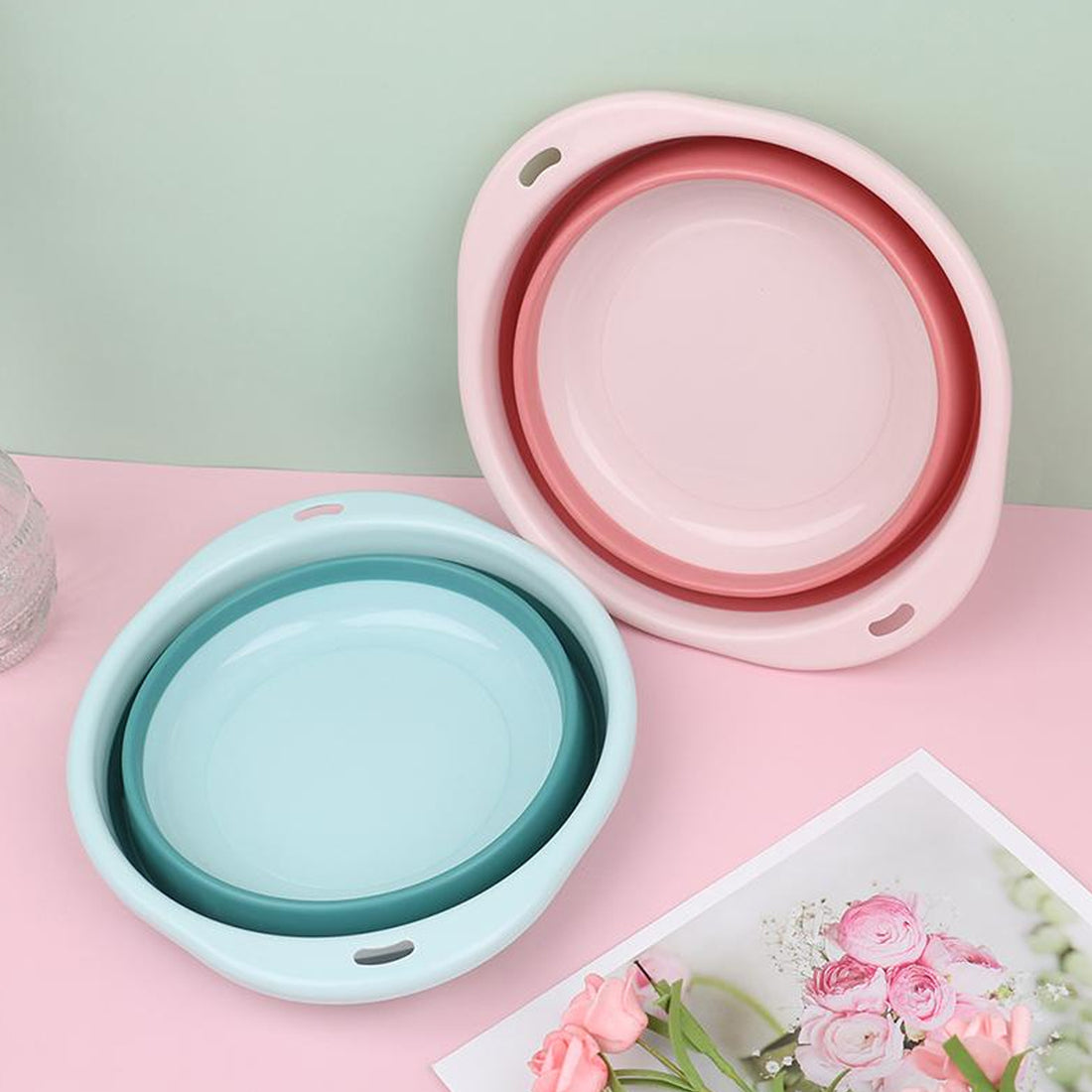 2940 Multi-purpose Portable Collapsible Folding Tub With Hanging Hole  Save Storage Space Also Use For Multi Use - Shop Gharse