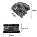 6066 Ultra Soft Unisex Woollen Beanie Cap Plus Muffler Scarf - Shop Gharse